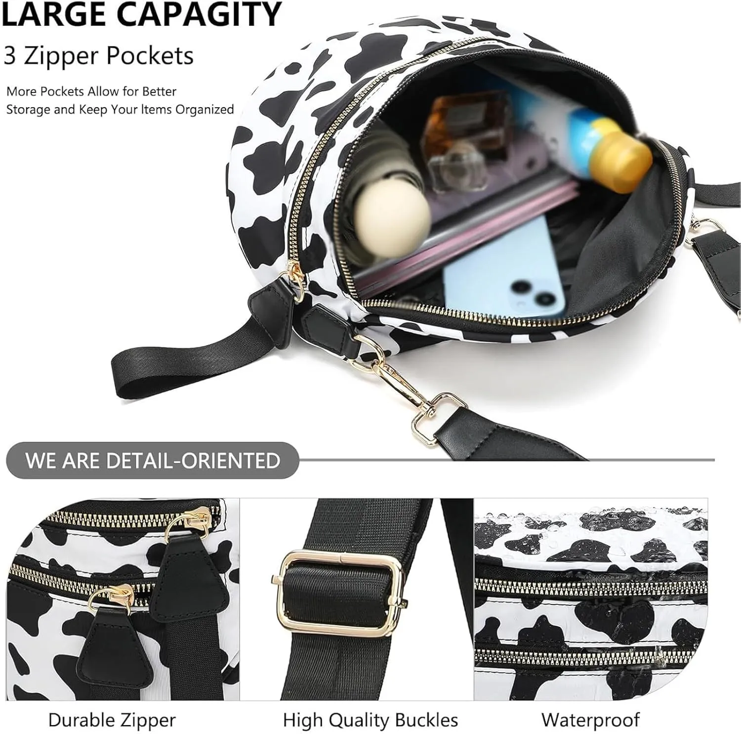 Checkered Cross Body Bag Women, 2025 New Nuvore Messenger, Women's Messenger Waist, Plaid Waist Bag