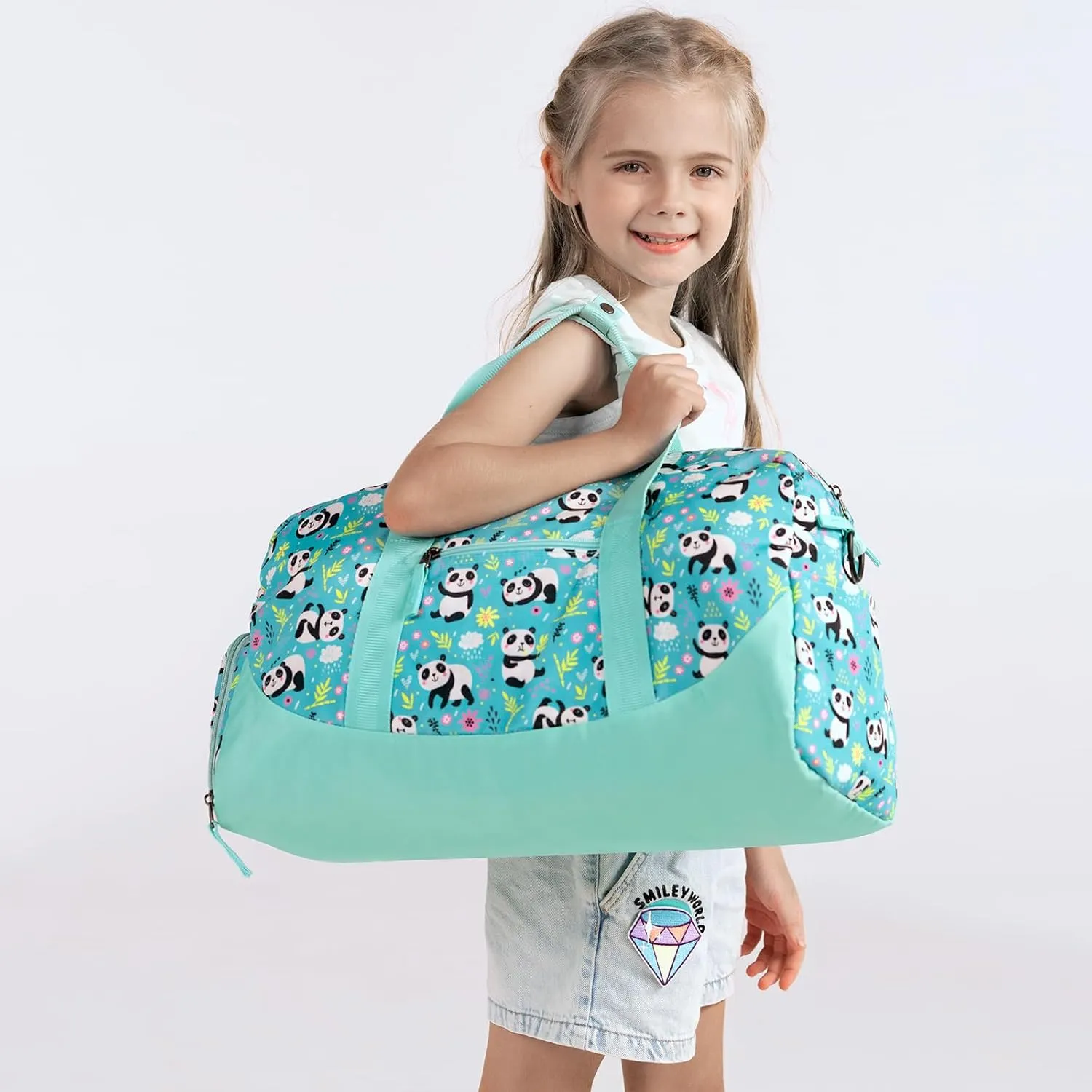 Choco Mocha Kids Duffle Bag Girls - Cheetah Weekender Overnight Bags for Girl Ages 9-12, Purple