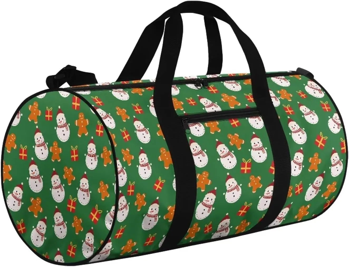 Christmas Travel Bag Cute Snowman Weekender Overnight Bag Waterproof Sports Duffel Bag Carry On Luggage Bag for Women Men Zipper Sports Equipment Organizer for Gym