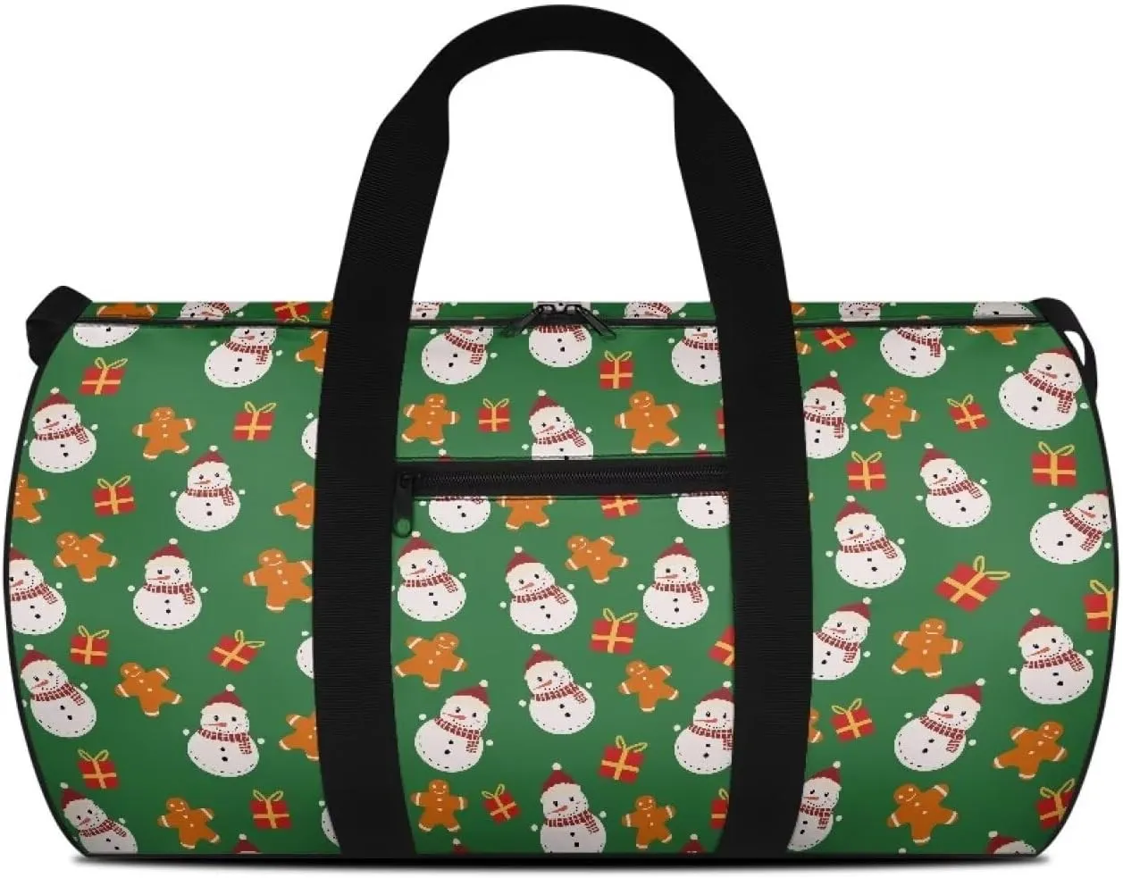 Christmas Travel Bag Cute Snowman Weekender Overnight Bag Waterproof Sports Duffel Bag Carry On Luggage Bag for Women Men Zipper Sports Equipment Organizer for Gym