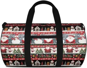 Christmas Travel Bag Weekender Overnight Bag Waterproof Sports Duffel Bag Carry On Luggage Bag for Women Men Zipper Sports Equipment Organizer for Gym Sports Yoga Bag