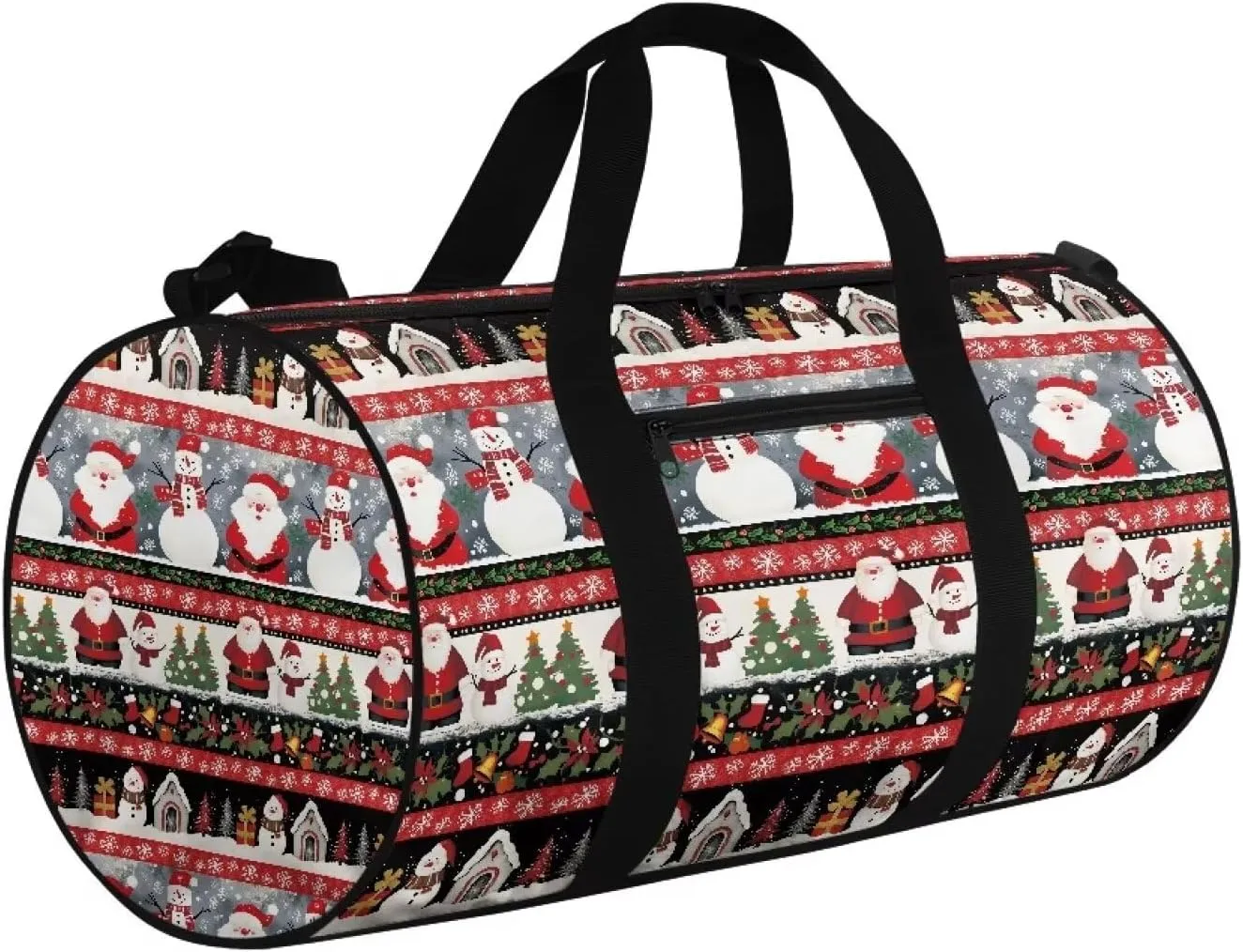 Christmas Travel Bag Weekender Overnight Bag Waterproof Sports Duffel Bag Carry On Luggage Bag for Women Men Zipper Sports Equipment Organizer for Gym Sports Yoga Bag