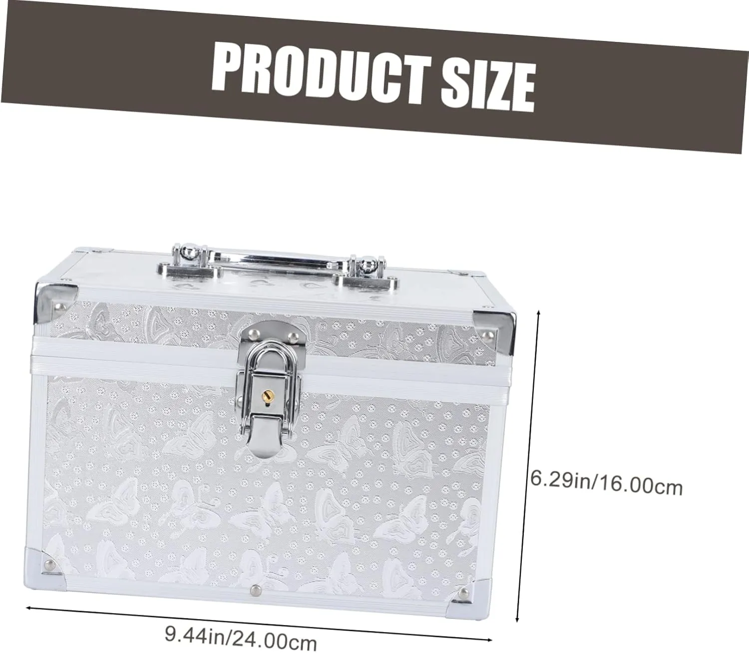 Ciieeo 1pc Pedicure Kit Makeup Train Case Cosmetic Train Case Jewelry Organizer Clear Pedicure Storage Case Portable Toolbox Manicure Supplies Case Metal Cosmetic Bag Travel Make up