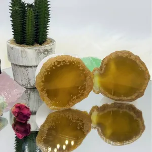 Citrine Natural Stone Phone Holder- Black Diamonds New York