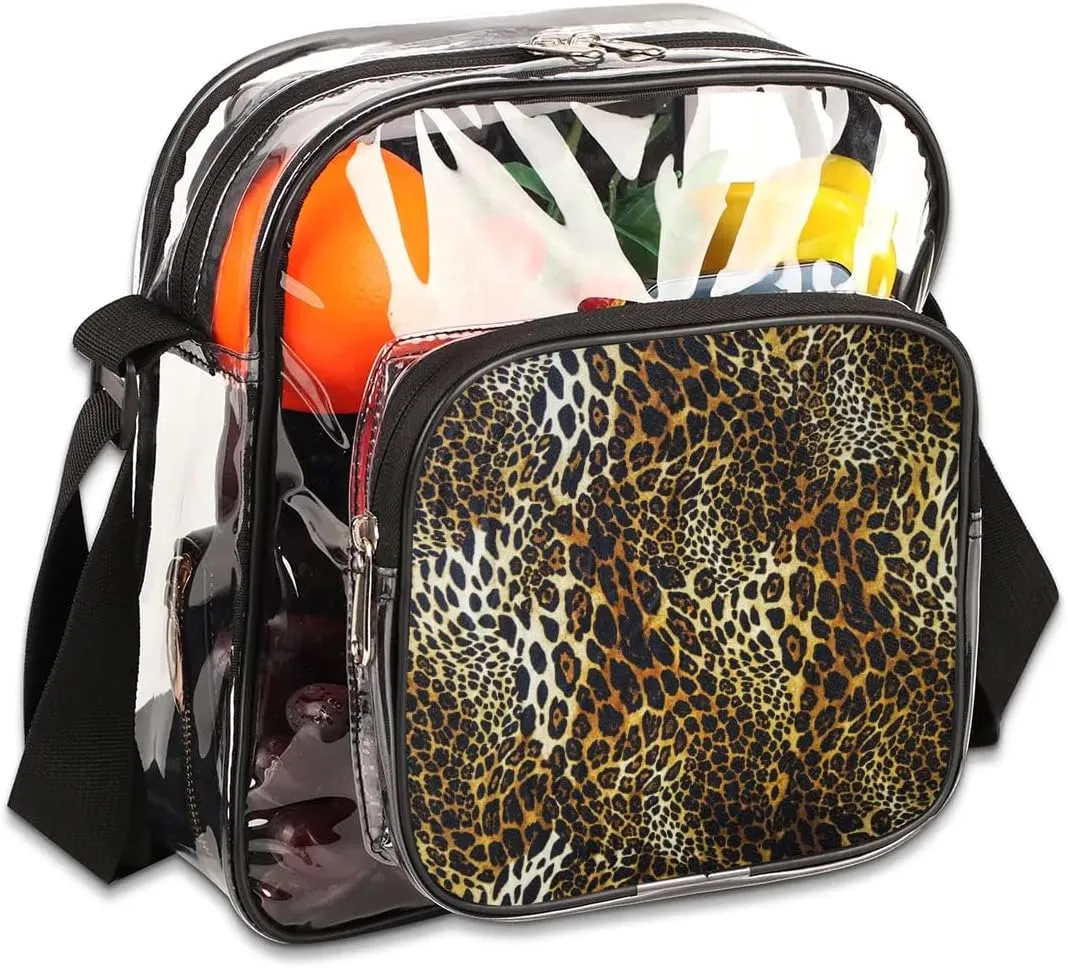Clear Crossbody Bag Stadium Approved for Women and Men Transparent Messenger Shoulder Bag Clear Purse Bag