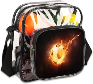 Clear Crossbody Bag Stadium Approved for Women and Men Transparent Messenger Shoulder Bag Clear Purse Bag