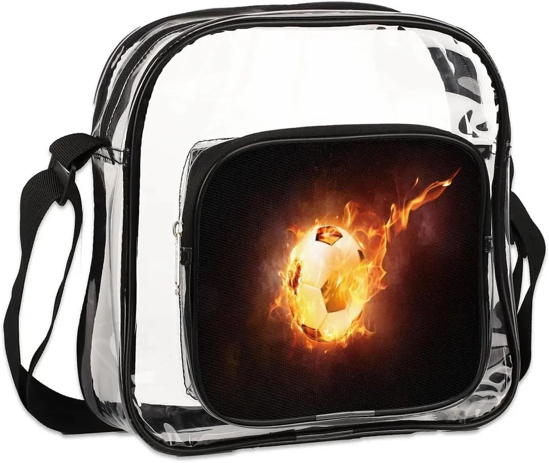 Clear Crossbody Bag Stadium Approved for Women and Men Transparent Messenger Shoulder Bag Clear Purse Bag