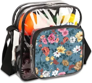 Clear Crossbody Bag Stadium Approved for Women and Men Transparent Messenger Shoulder Bag Clear Purse Bag