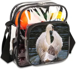 Clear Crossbody Bag Stadium Approved for Women and Men Transparent Messenger Shoulder Bag Clear Purse Bag