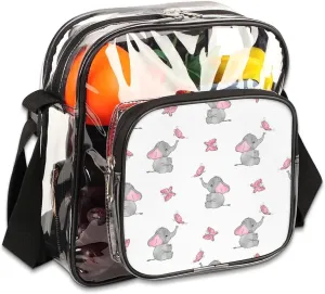 Clear Crossbody Bag Stadium Approved for Women and Men Transparent Messenger Shoulder Bag Clear Purse Bag