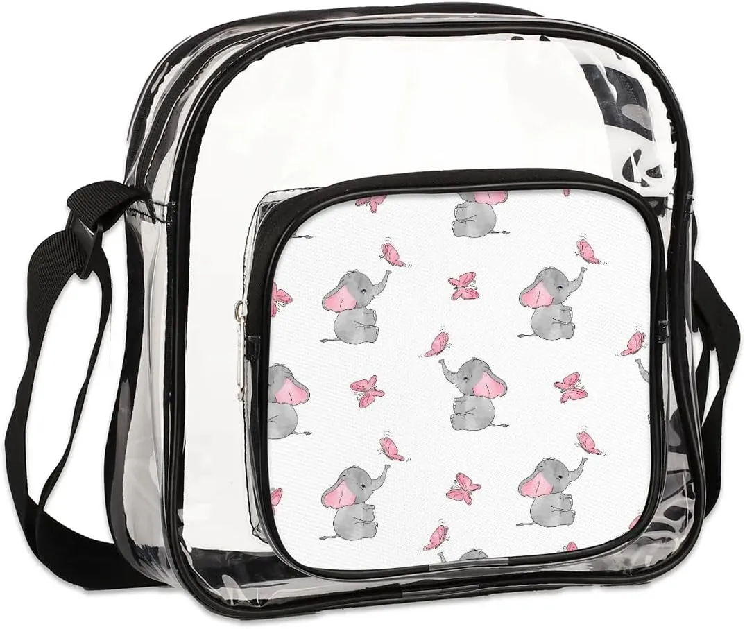 Clear Crossbody Bag Stadium Approved for Women and Men Transparent Messenger Shoulder Bag Clear Purse Bag