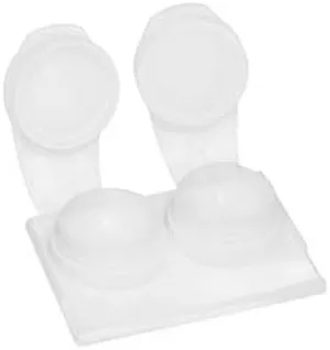 CLEAR Flip-Top Contact Lens Flat Packs. (pack of 100)