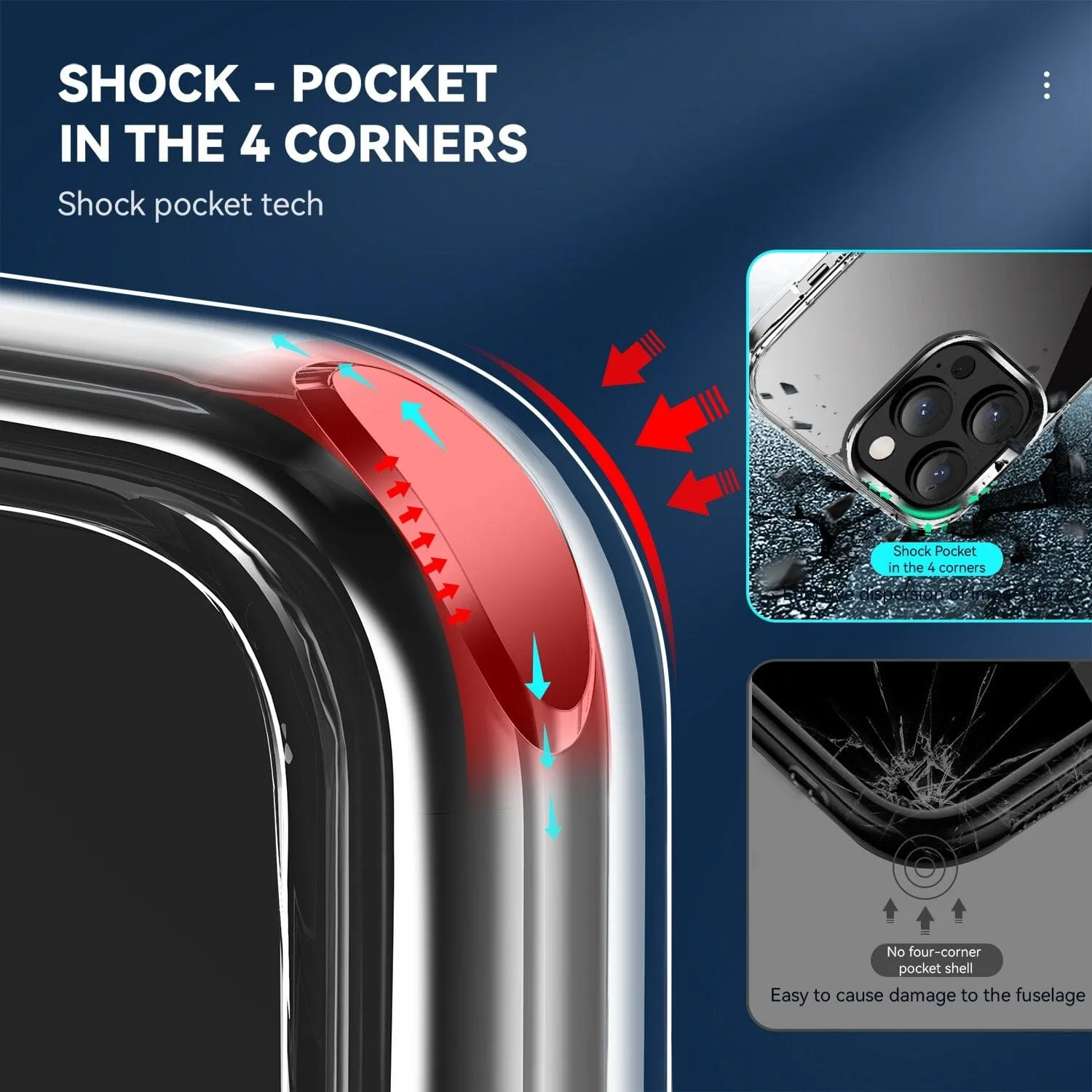 Clear Shockproof Phone Case With Kickstand