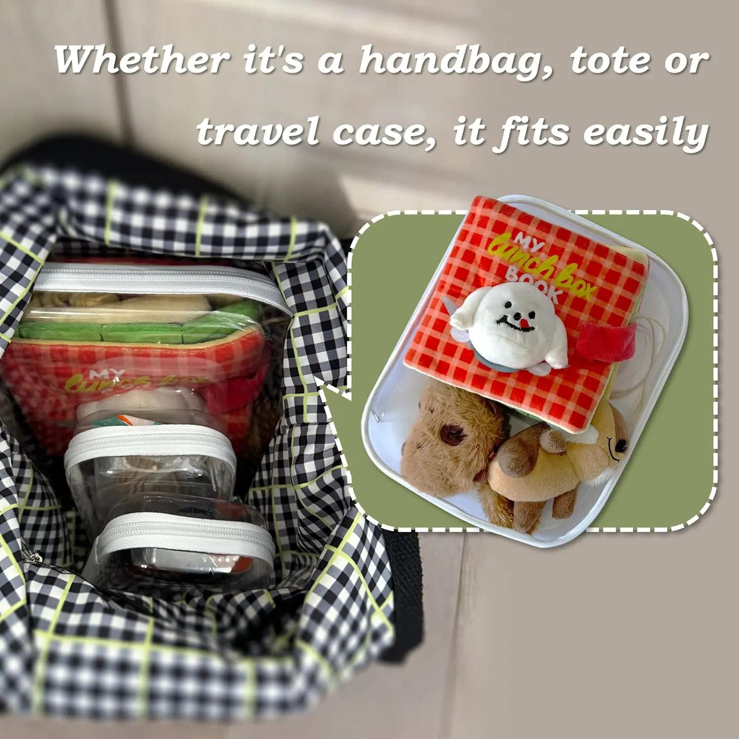 Clear Zipper Case for Storage, Portable Hard Case Clear, Hard Plastic Zipper Pouches for Snacks (2PCS)