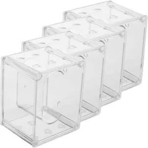 CLISPEED 4pcs Watch Display Case Elegant Watch Organizer for Men Women Protective Travel Holder Bracelets and Jewelry Stylish Design Built Bracket for Secure Storage