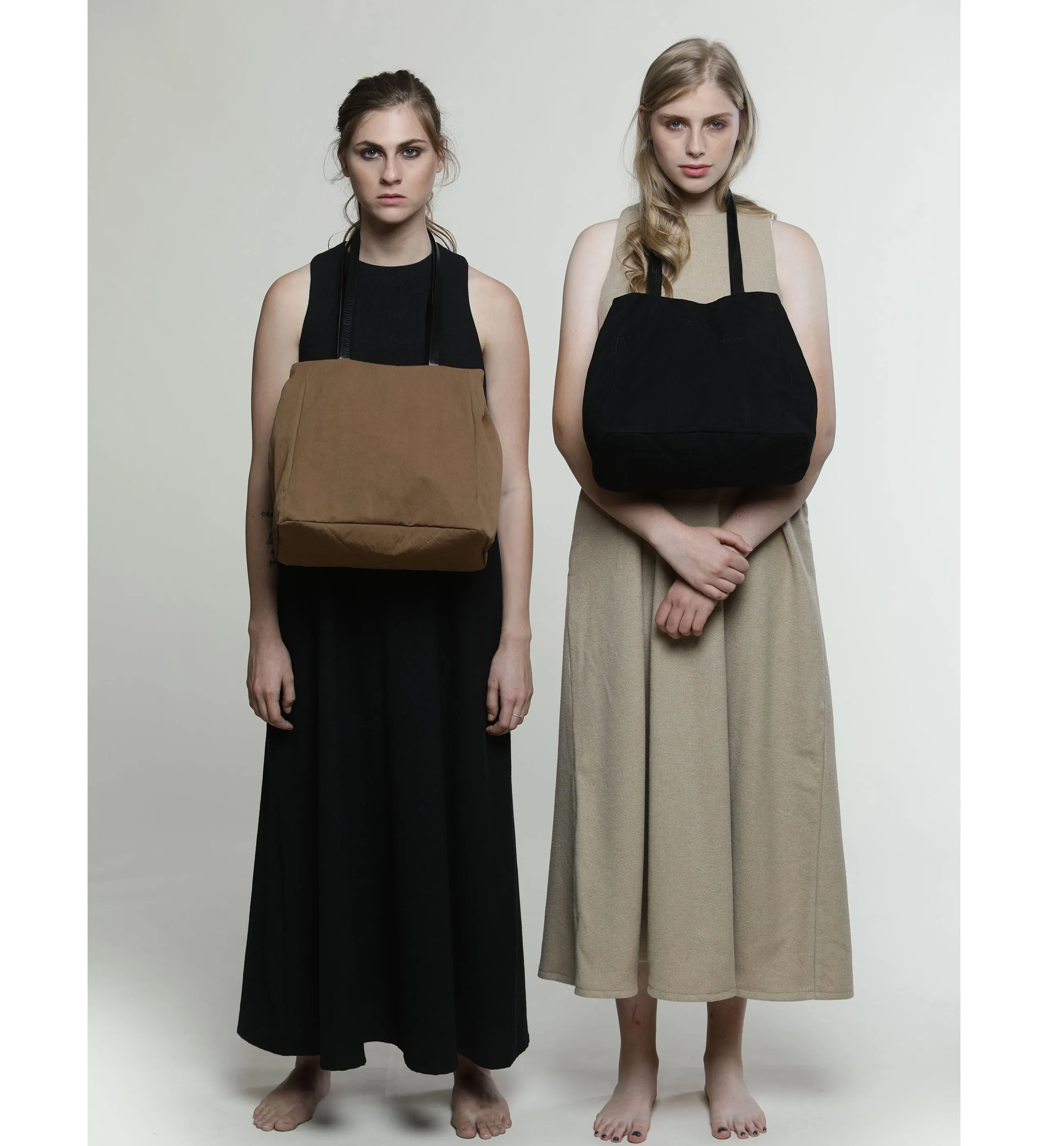 Coffee-Brown Fabric Bag