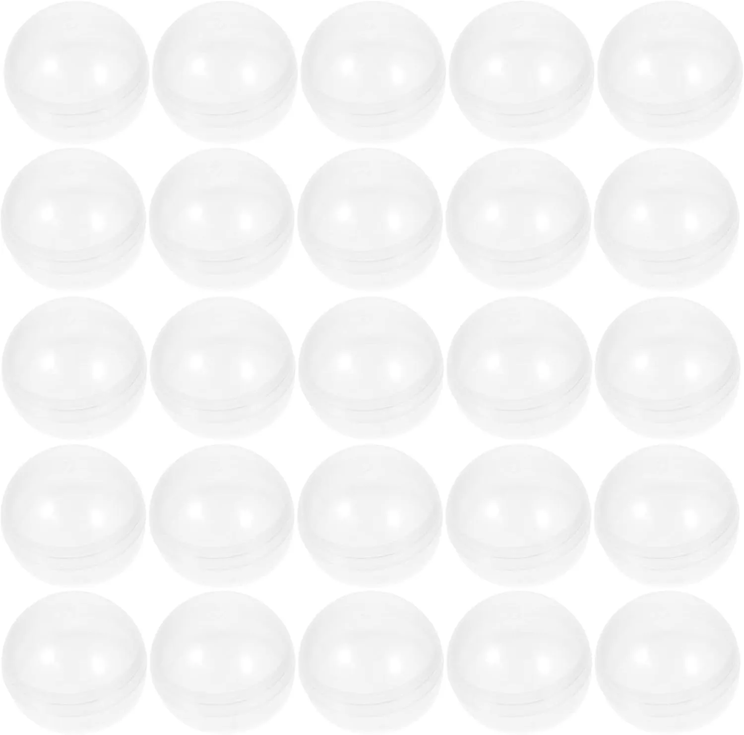 COHEALI Clear Fillable Ornaments 50pcs Mini Empty Round Capsules Transparent Plastic Bauble Sphere Kids Party Favor Prize for Gumball Machines Vending Machine