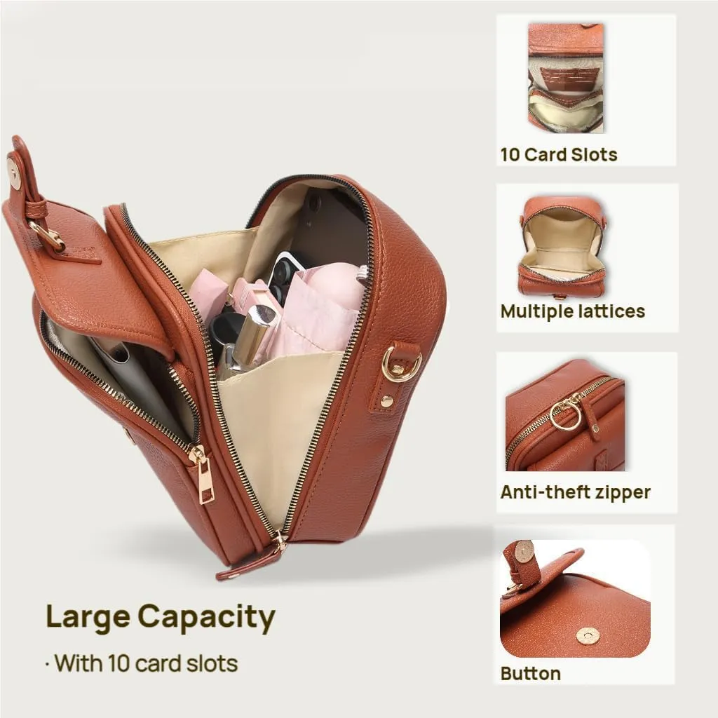 Collaboraten1 Crossbody Leather Bag, 𝖴𝗋𝗏𝖺𝗌𝗁𝗂 Crossbody Leather Bag, Retro Double-Layer Large Capacity