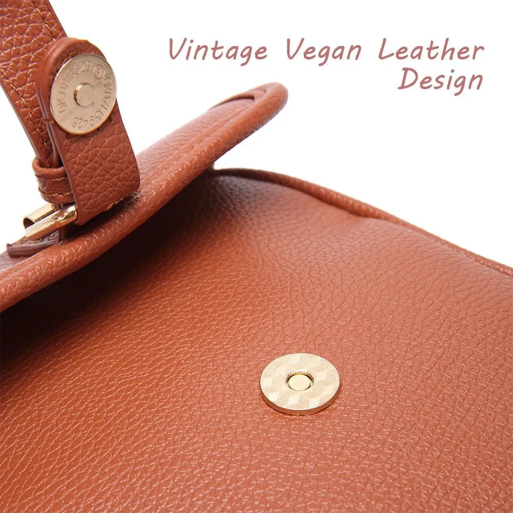 Collaboraten1 Crossbody Leather Bag, 𝖴𝗋𝗏𝖺𝗌𝗁𝗂 Crossbody Leather Bag, Retro Double-Layer Large Capacity