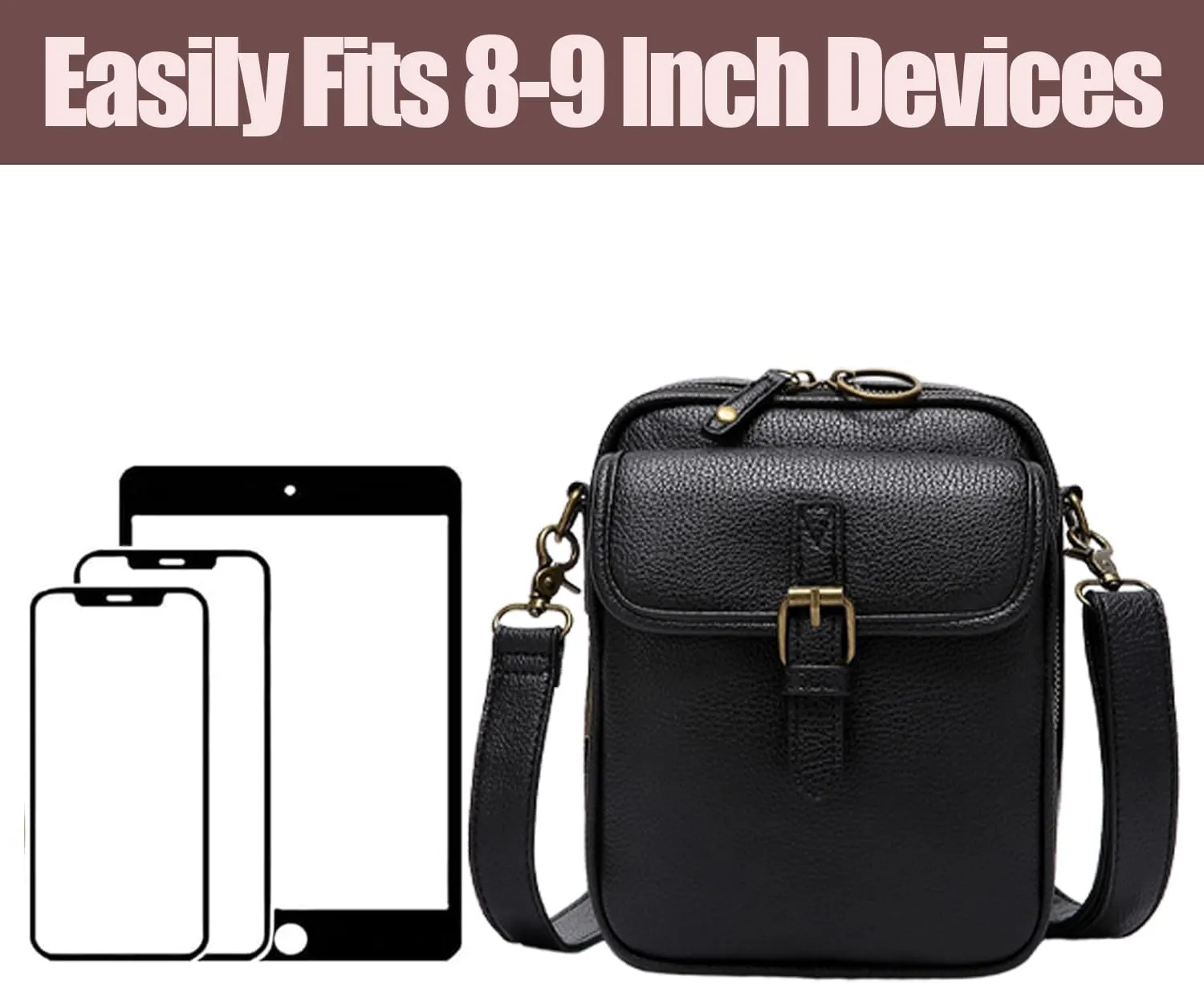 Collaboraten1 Crossbody Leather Bag, Urvashi - Luma Urvashi Retro Double-Layer Large Capacity Mini Crossbody Bags