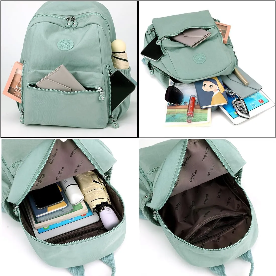 Collsants Backpack Purse for Women Mini Backpack Small Backpack Purse Casual Daypack for Women(light green)
