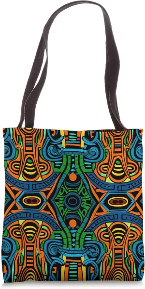 Colorful African Ankara Print Style Tote Bag