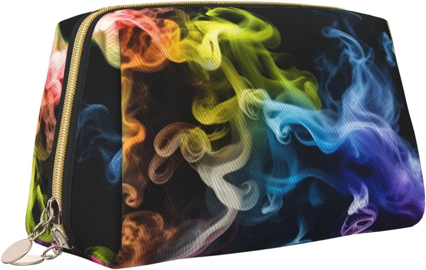 Colorful Smoke Toiletry Pouch, Travel-Friendly Makeup Organizer For Makeup Brushes, Lipsticks