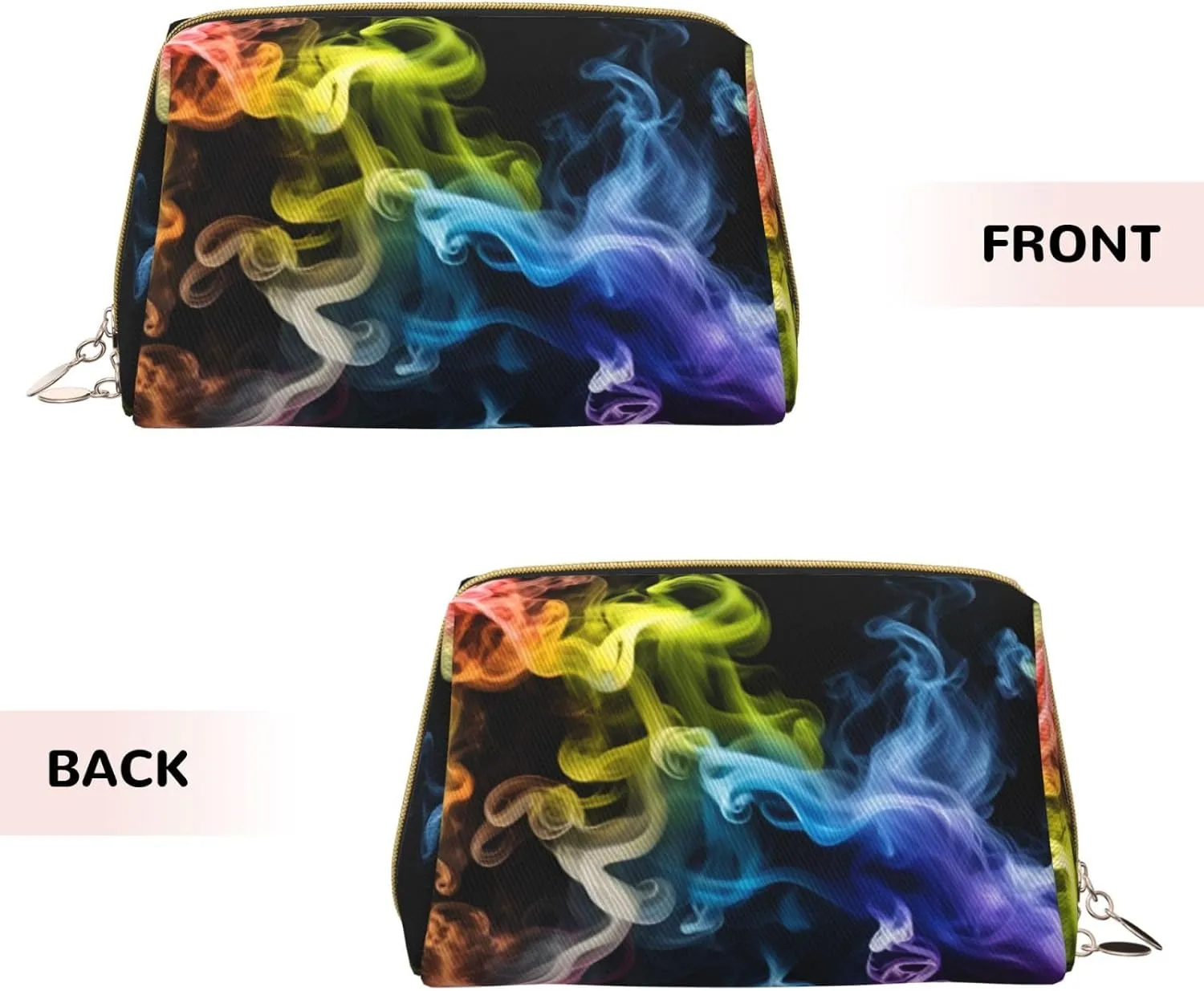 Colorful Smoke Toiletry Pouch, Travel-Friendly Makeup Organizer For Makeup Brushes, Lipsticks
