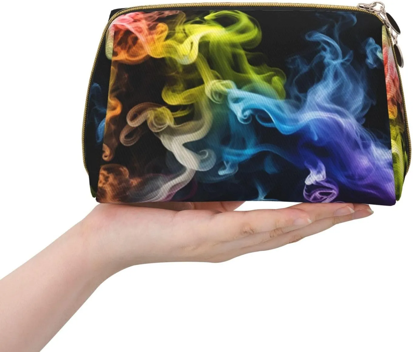 Colorful Smoke Toiletry Pouch, Travel-Friendly Makeup Organizer For Makeup Brushes, Lipsticks