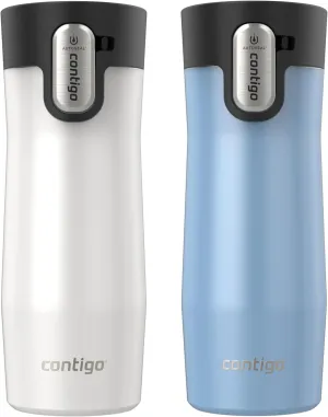 Contigo® AUTOSEAL® West Loop Vacuum-Insulated Stainless Steel Travel Mug with Easy-Clean Lid, 16 oz, 2-Pack