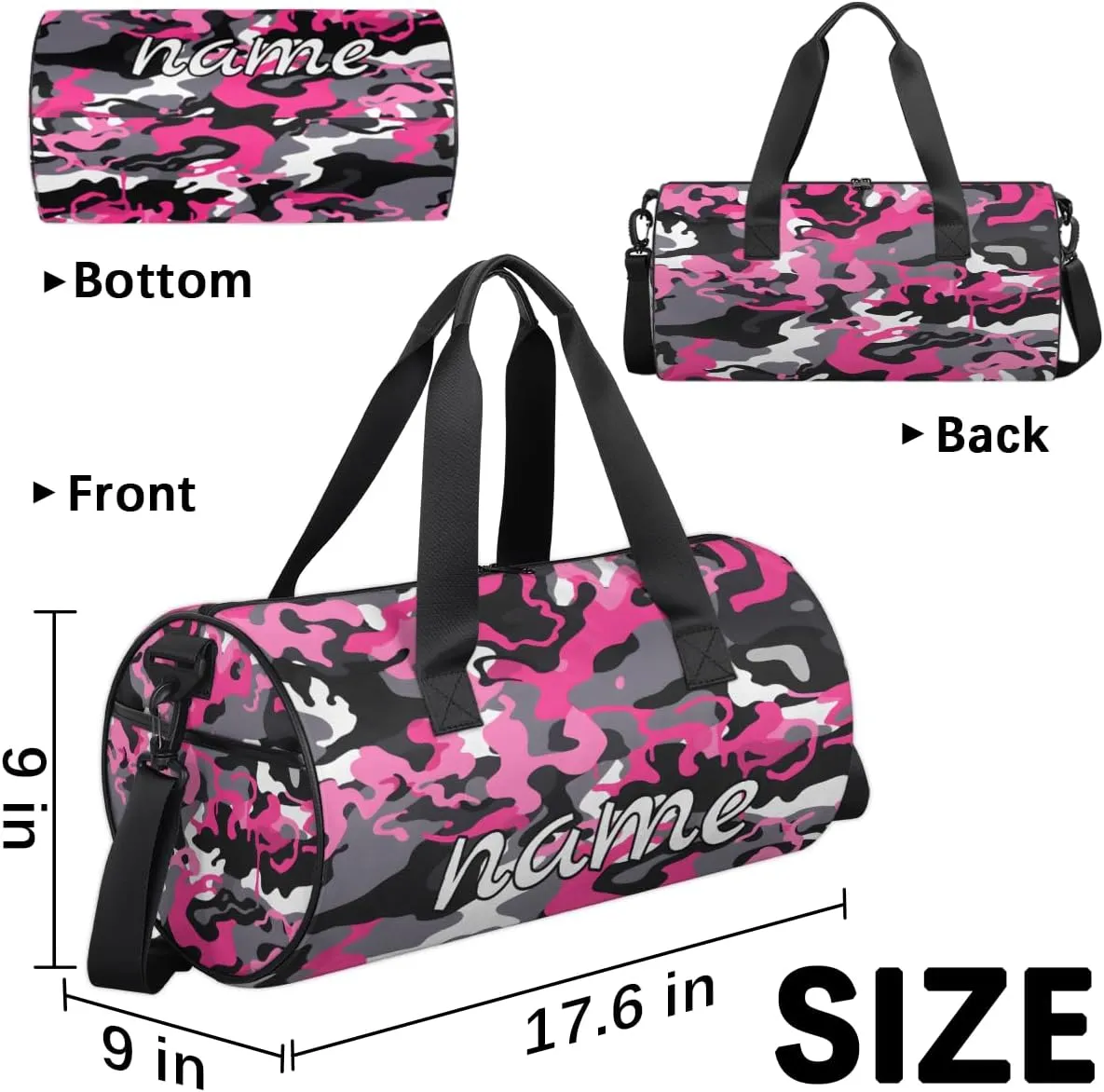 Cool Camo Custom Duffel Bags Weekender Bags Custom Sport Duffel Bag Carry on Overnight Weekender Bag