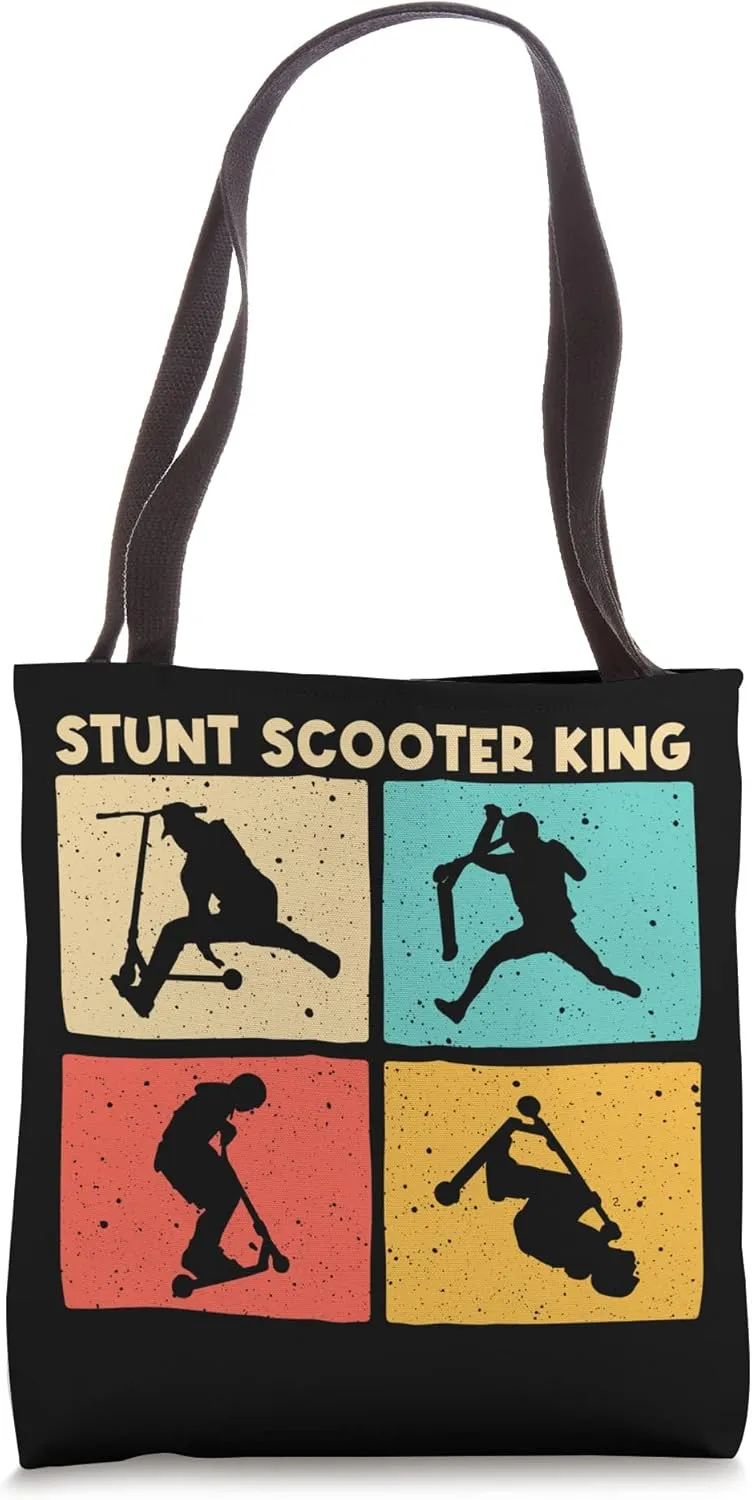 Cool Stunt Scooter Design For Men Boys Scootering Scooter Tote Bag