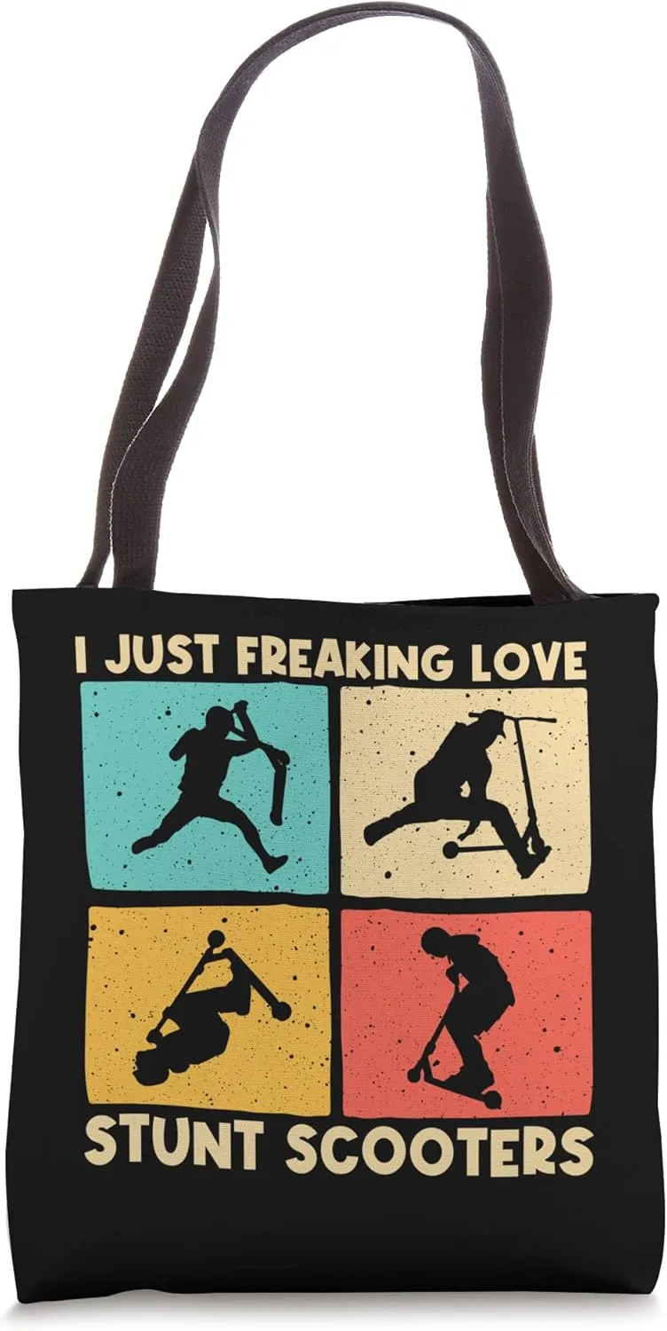 Cool Stunt Scooter Design For Men Women Scootering Scooter Tote Bag