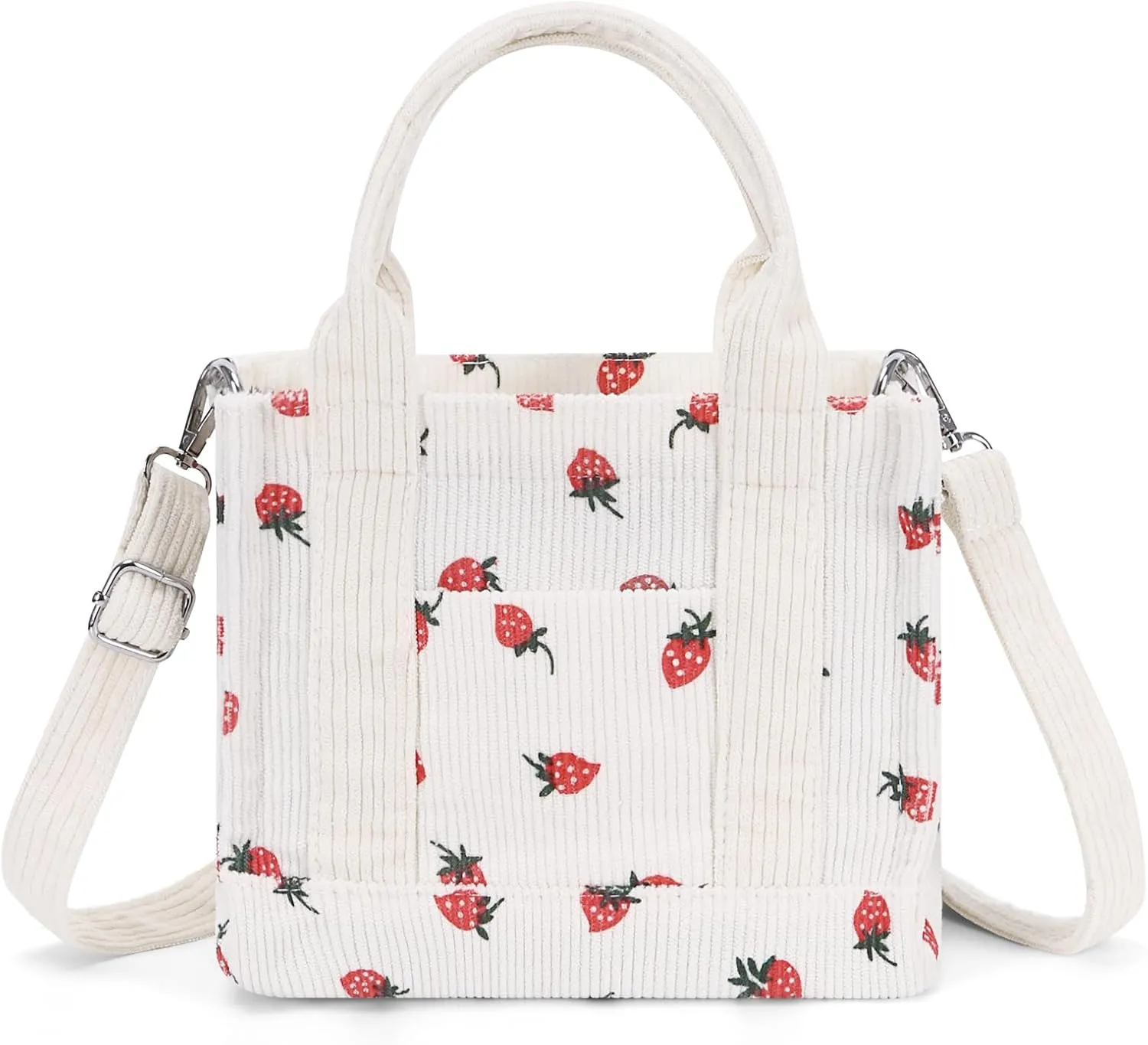 Corduroy Tote Bag Small Satchel Bag for Women Crossbody Bag Purse with Zipper Casual Hobo Handbag
