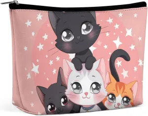 Cosmetic Bag Makeup Bags for Women Portable Makeup Bag Cartoon Little Cat Makeup Case Travel Toiletry Bag for Travel Accessories