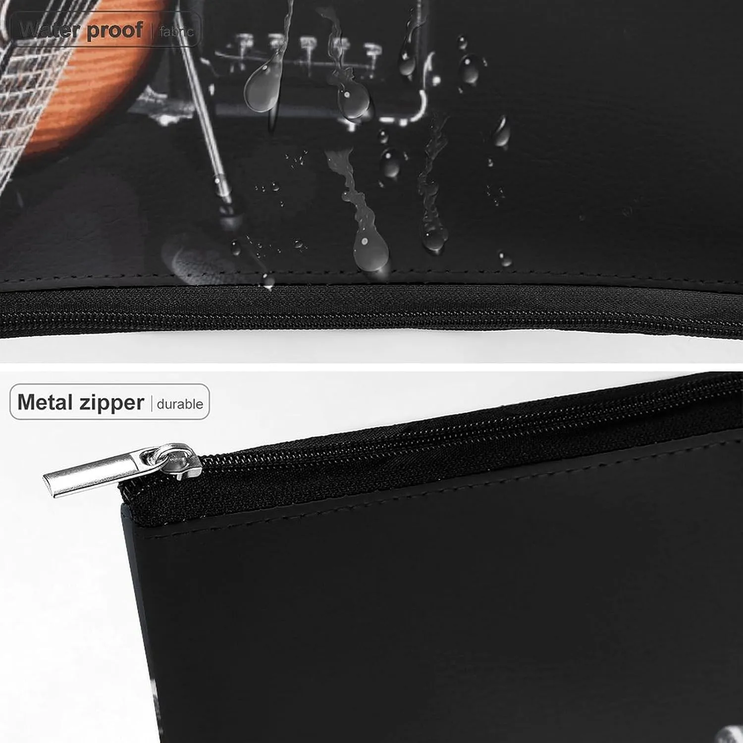 Cosmetic Bag Makeup Bags for Women Portable Makeup Bag Musical Instrument Guitar Makeup Case Travel Toiletry Bag for Travel Accessories
