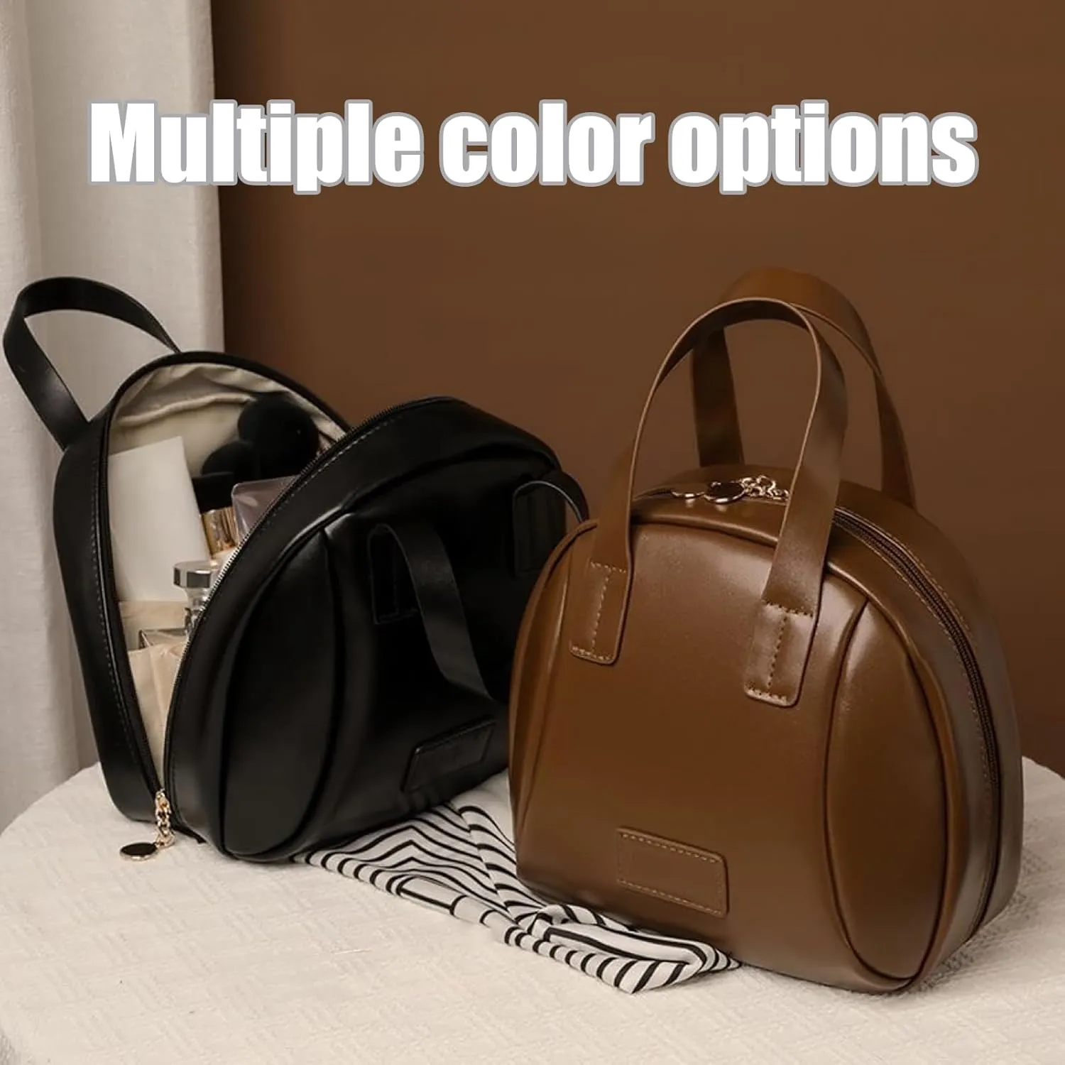 Cosmetic Bag, Multi-layered Shell-Shaped Cosmetic Bag, Travel Makeup Bag, Large Capacity Cosmetic Bags