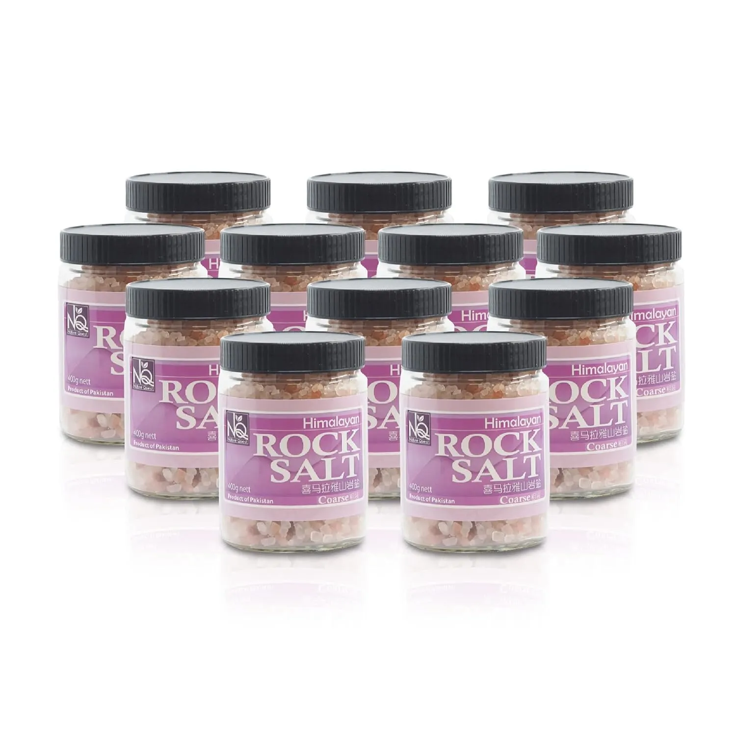 country farm Himalayan Rock Salt Coarse Grain [400g x 12 Packs] 100% Natural Contain 84 Minerals. Use for Bath Soak Soothe Muscle Aches & Soften Skin. Import from Pakistan