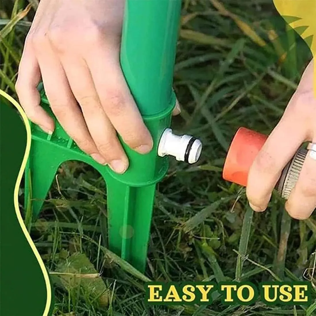 Crazy Daisy Sprinkler, Dancing Daisy Sprinkler, Funny Sun Flower Sprinklers Stake, 360° Rotating Moving Garden Irrigation Tool with Sturdy Plastic Base, for Yard, Lawn Watering (1PCS * White)