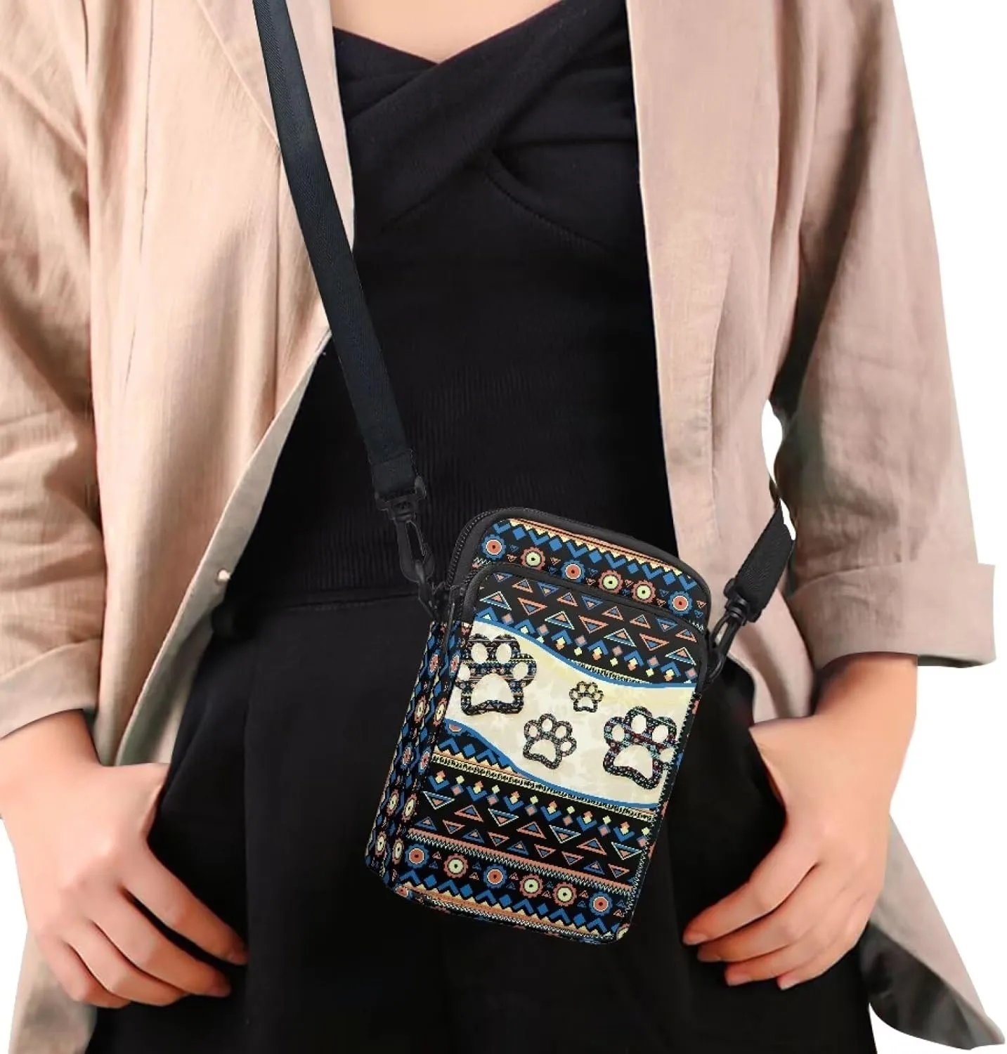 Crossbody Bags Messenger Bags Waist Bags Mini Shoulder Bags for Women and Men Removable Shoulder Strap Zipper Bags