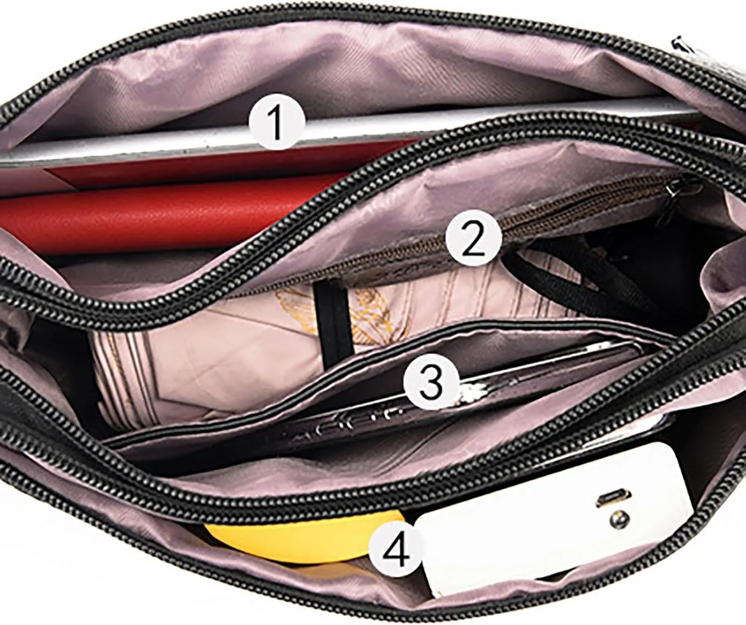 Crossbody Crescent Bags for Women Lightweight Quilted Leather Handbags for Women Clear Bag for Stadium Events(Red)