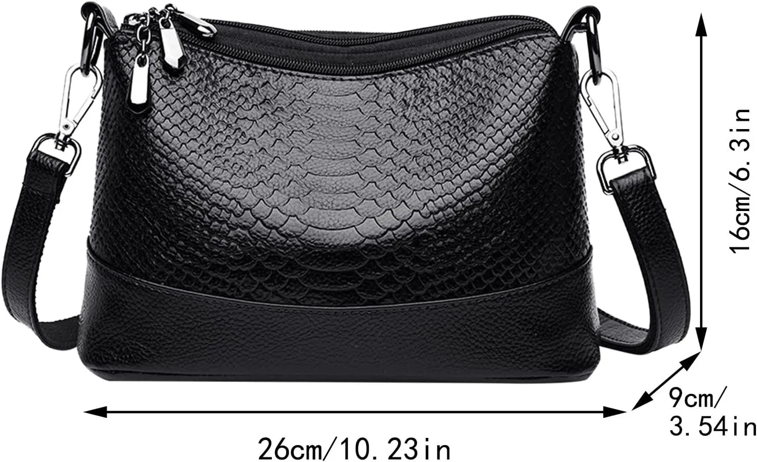 Crossbody Crescent Bags for Women Lightweight Quilted Leather Handbags for Women Clear Bag for Stadium Events(Red)