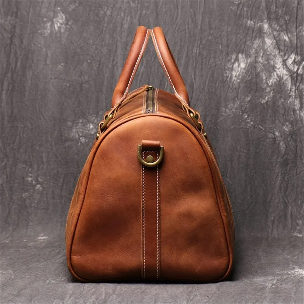 CSCDD Men's Handbag Short-distance Travel Travel Bag Handmade Shoulder Messenger Bag Luggage Bag