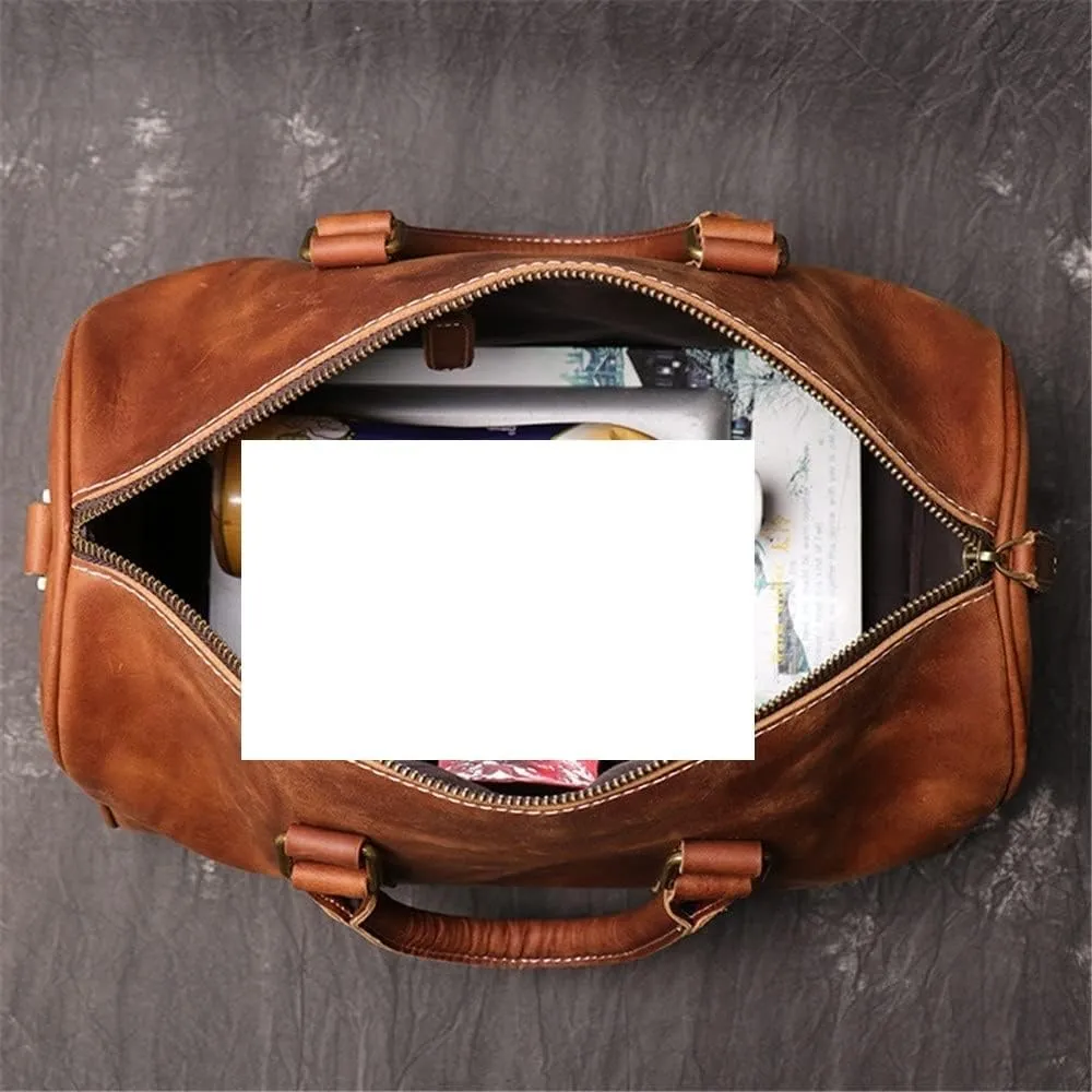 CSCDD Men's Handbag Short-distance Travel Travel Bag Handmade Shoulder Messenger Bag Luggage Bag
