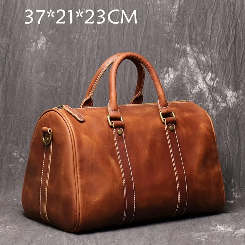 CSCDD Men's Handbag Short-distance Travel Travel Bag Handmade Shoulder Messenger Bag Luggage Bag
