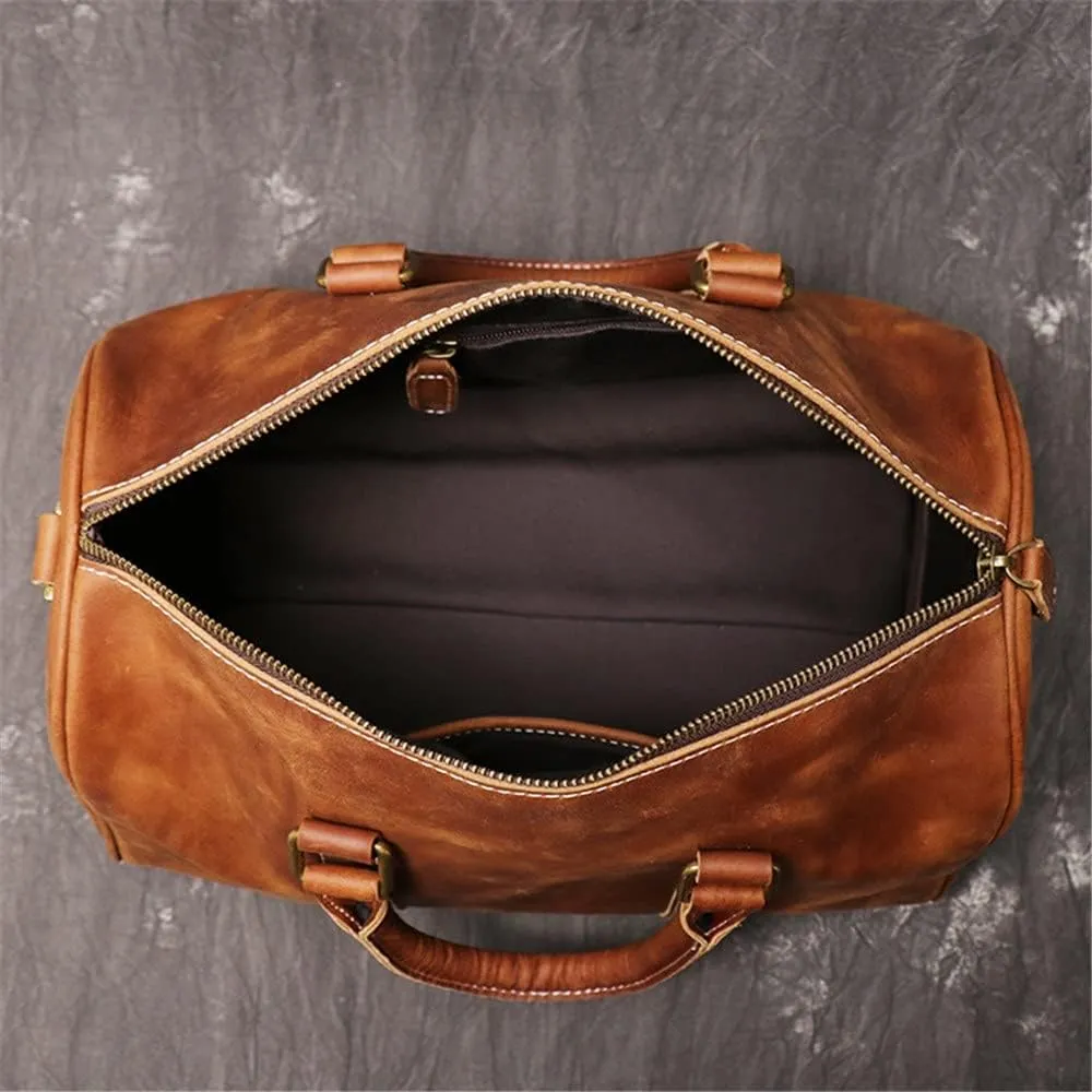 CSCDD Men's Handbag Short-distance Travel Travel Bag Handmade Shoulder Messenger Bag Luggage Bag