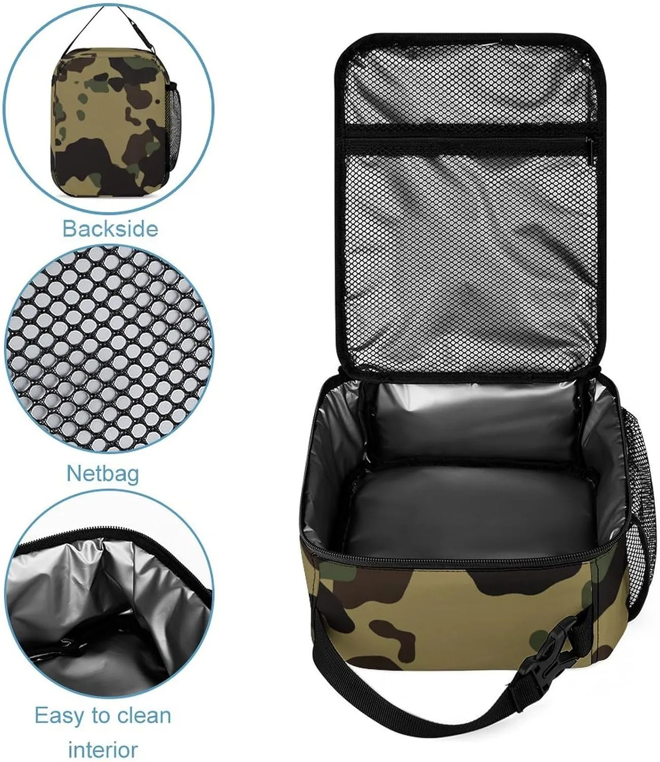 Custom Camouflage Dinosaur T-rex Backpack Set 4 in 1 Personalized Add Your Name School Bag with Lunch Bag Pencil Case Water Bottle Customized Backpack for Kids Girls Boys