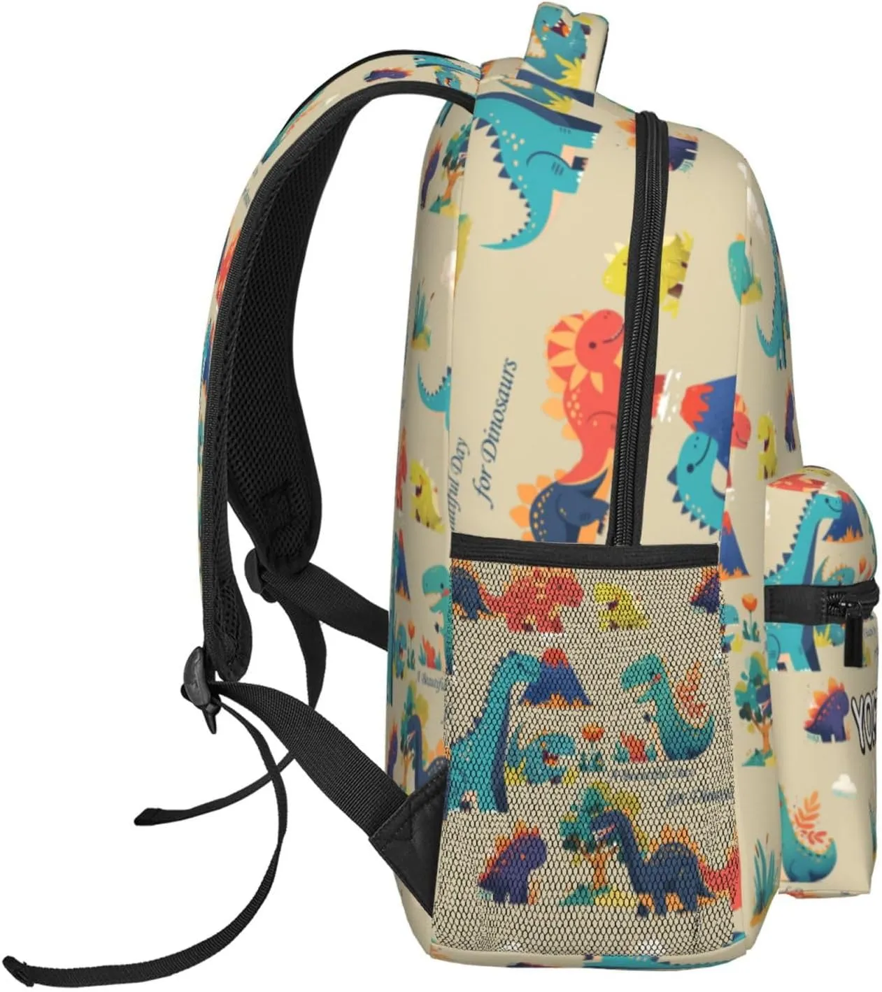 Custom Cute Dinosaur Backpack,Personalized Cartoon Daypacks With Name/Text,Customized Laptop Backpack For Women Men,Large Capacity Casual Travel Computer Bag For Work Camping