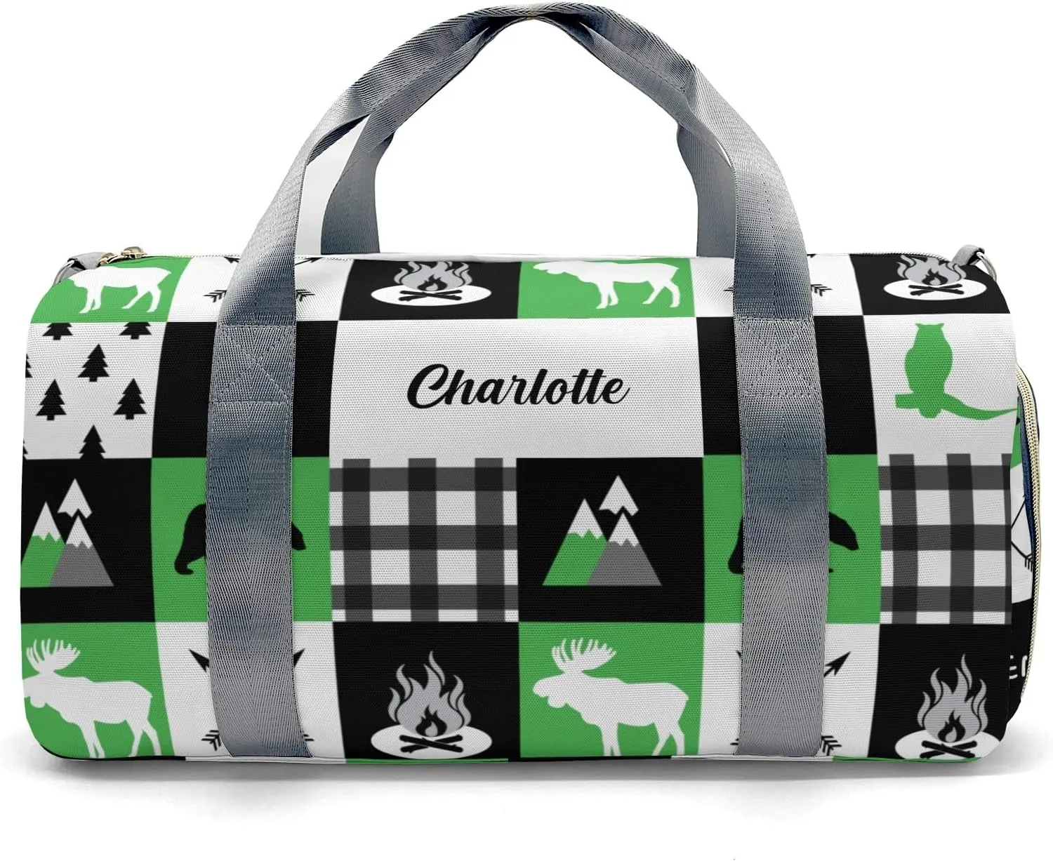 Custom Duffel Bag Wild Animal Owl Plaid Compact and Convenient: Fitness Bags for the Modern Traveler