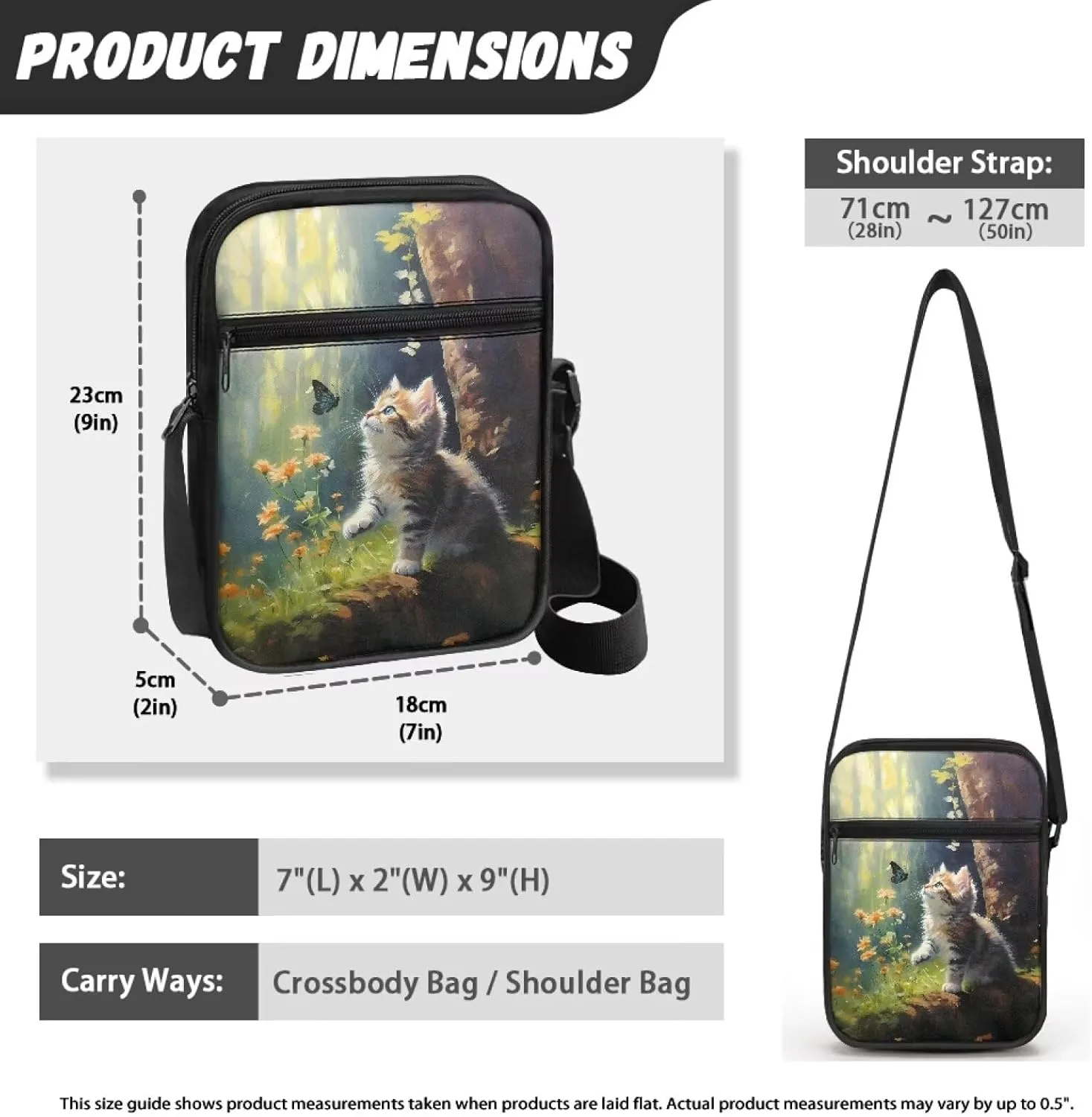 Custom Messenger Bag for Women Crossbody Bag for Men Shoulder Phone Bag Shoulder Handbag